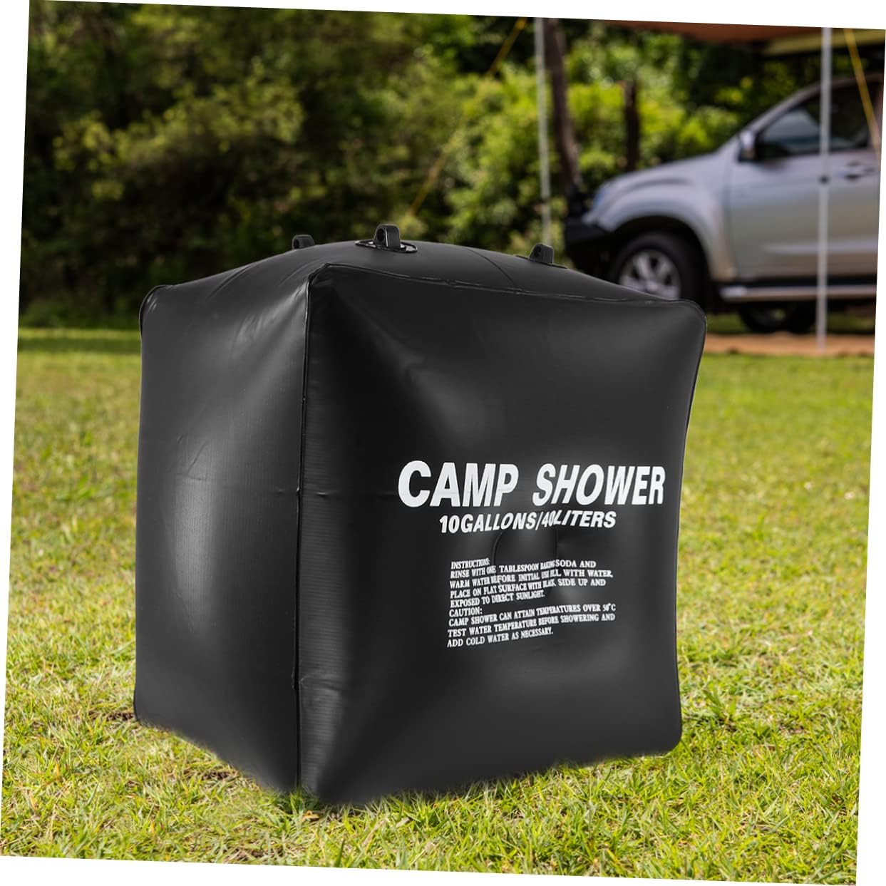 POPETPOP 40L Solar Shower Bag Portable Camping Shower Bag Waterproof Material for Outdoor Use for Hiking and Beach Activities