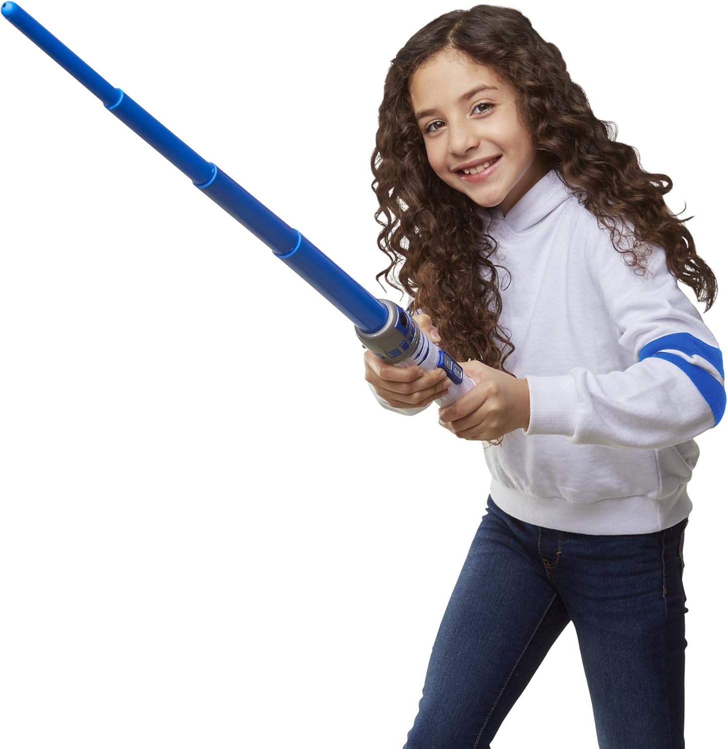 STAR WARS Lightsaber Squad R2-D2 Extendable Blue Lightsaber Roleplay Toy for Kids Ages 4 and Up
