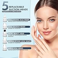 Vista 6 de Blackhead Remover Pore Vacuum, Upgraded Black Head Remover for Face, Electric Acne Comedone Whitehead Extractor Tools-5 Suction Power, 5 Probes, USB