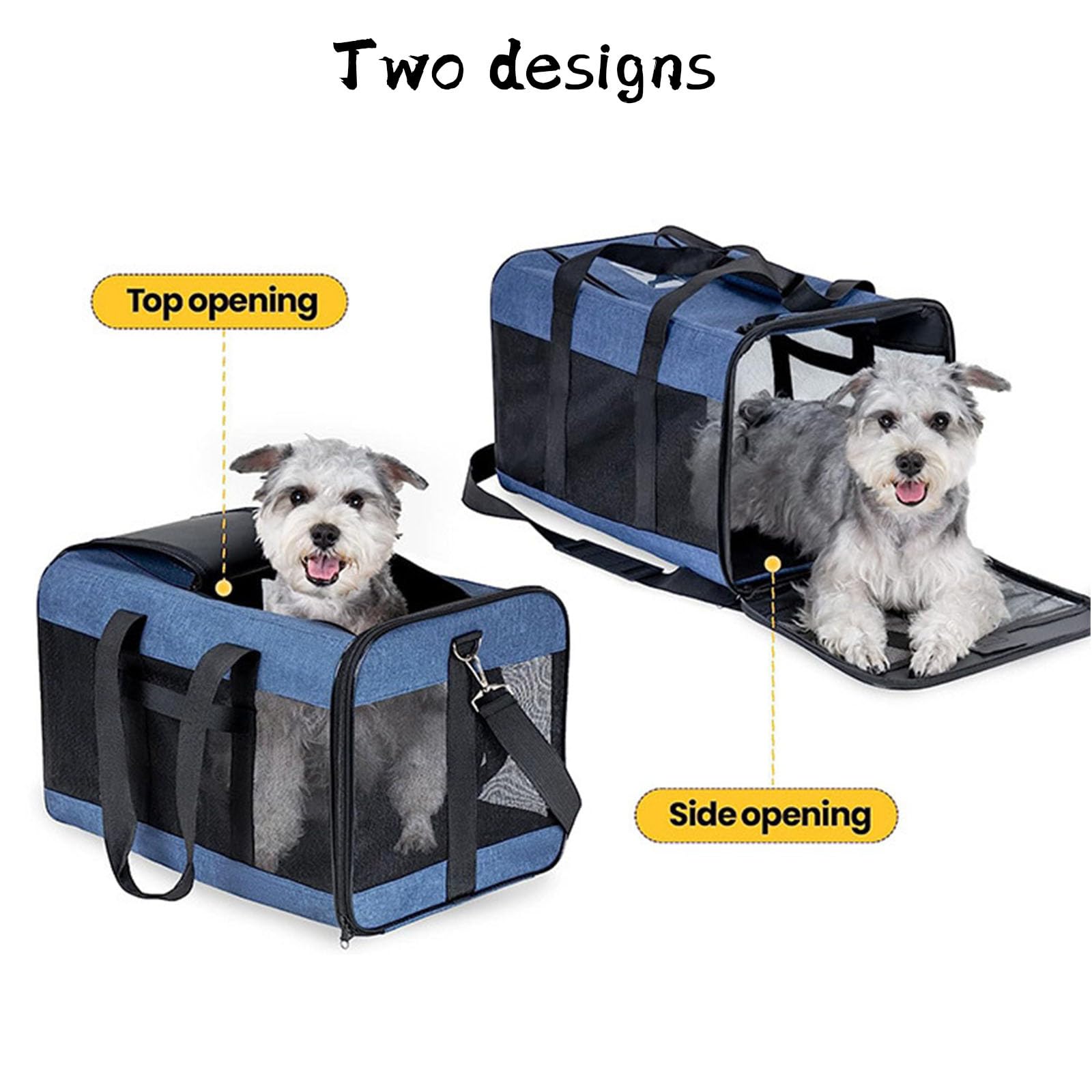 Transportin Gato Perro Pequeño, Bolsa Transporte Mascotas Transportin Gato Plegable Transpirable Duradera Bolsa de Transporte para Cachorros y Gatitos, Viaje, Paseo (48x32x32CM,Morado)