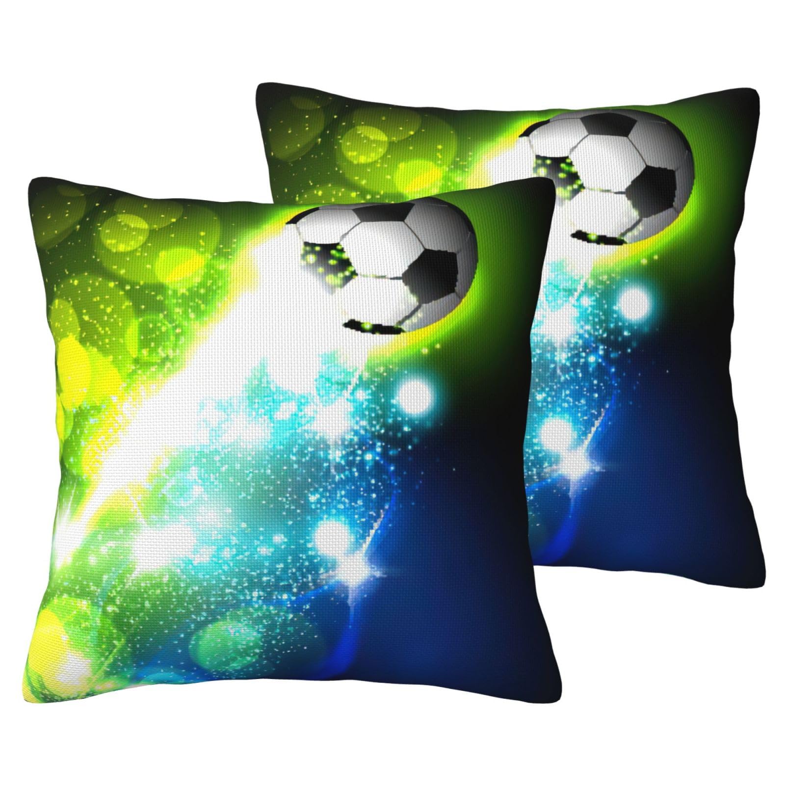 Taies d'oreiller foot en imitation lin x2 pour déco de canapé