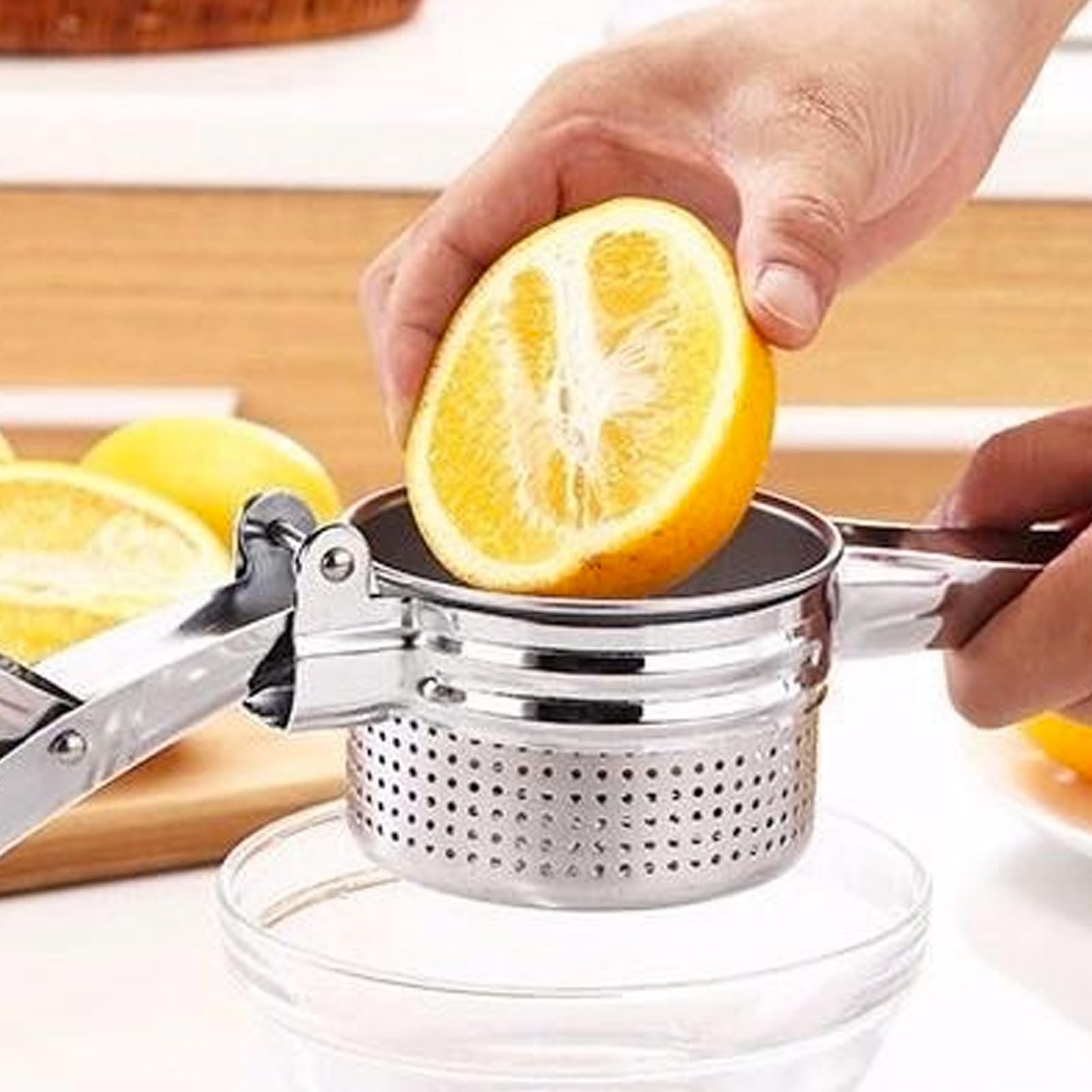 Gearmax Presse-Purée Manuel Acier Inoxydable Grande Capacité – Écrase Légumes Fruits Purée Bébé Sans Effort