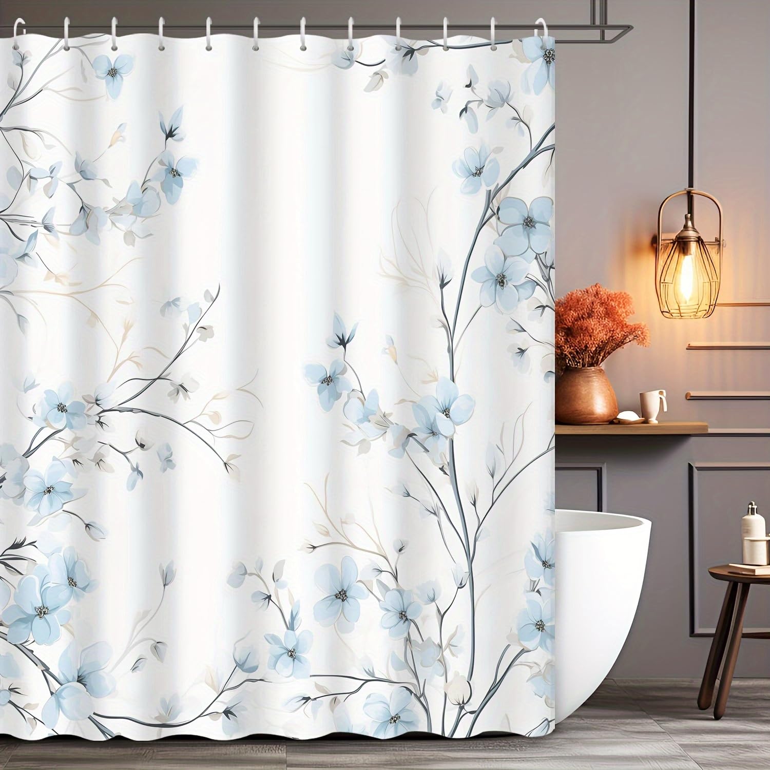 Rideau de douche floral pour rafraîchir la décoration de votre salle de bain