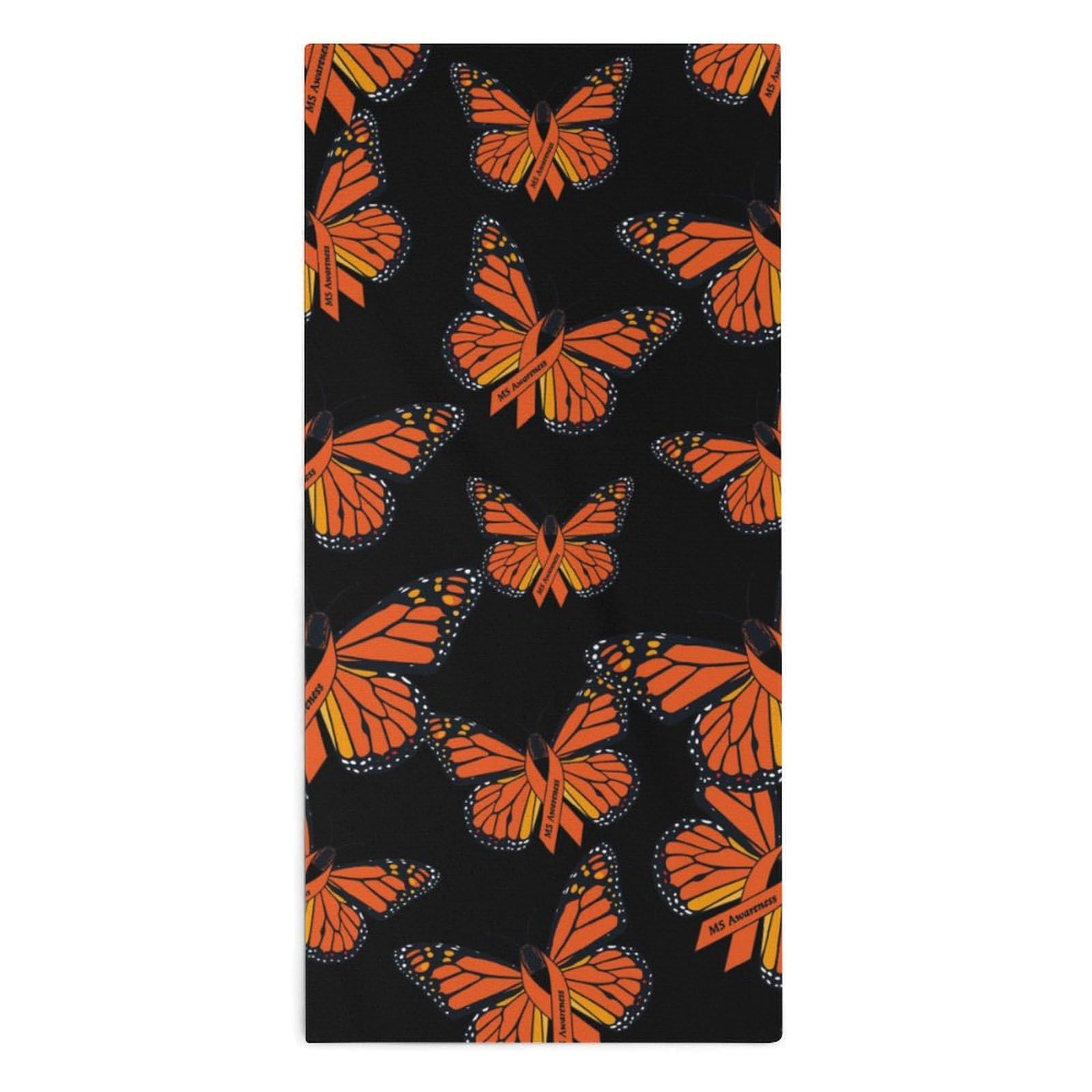 TXFBTRFSA MS Multiple Sclerosis Awareness Butterfly Hand Towels for Adult Face Towel Bath Beach Swim Accessories