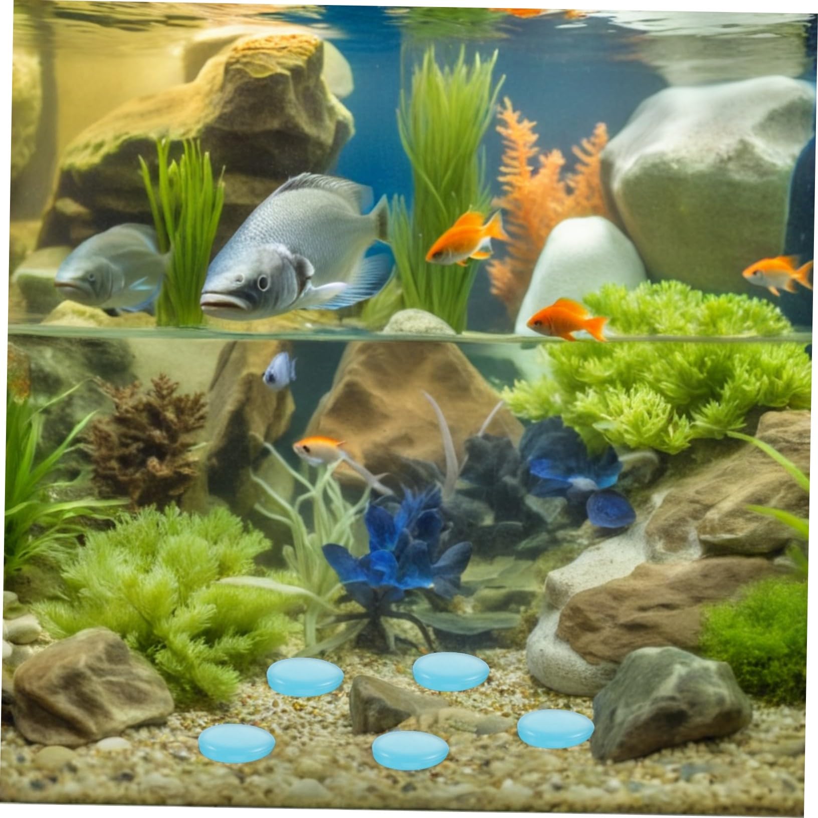 300 pezzi Ciottoli Luminosi Blu da Giardino e Vasche Pietre in Resina Resistenti e Impermeabili Decorazione Paesaggistica e Sentieri Effetto Glow in The Dark Duraturo
