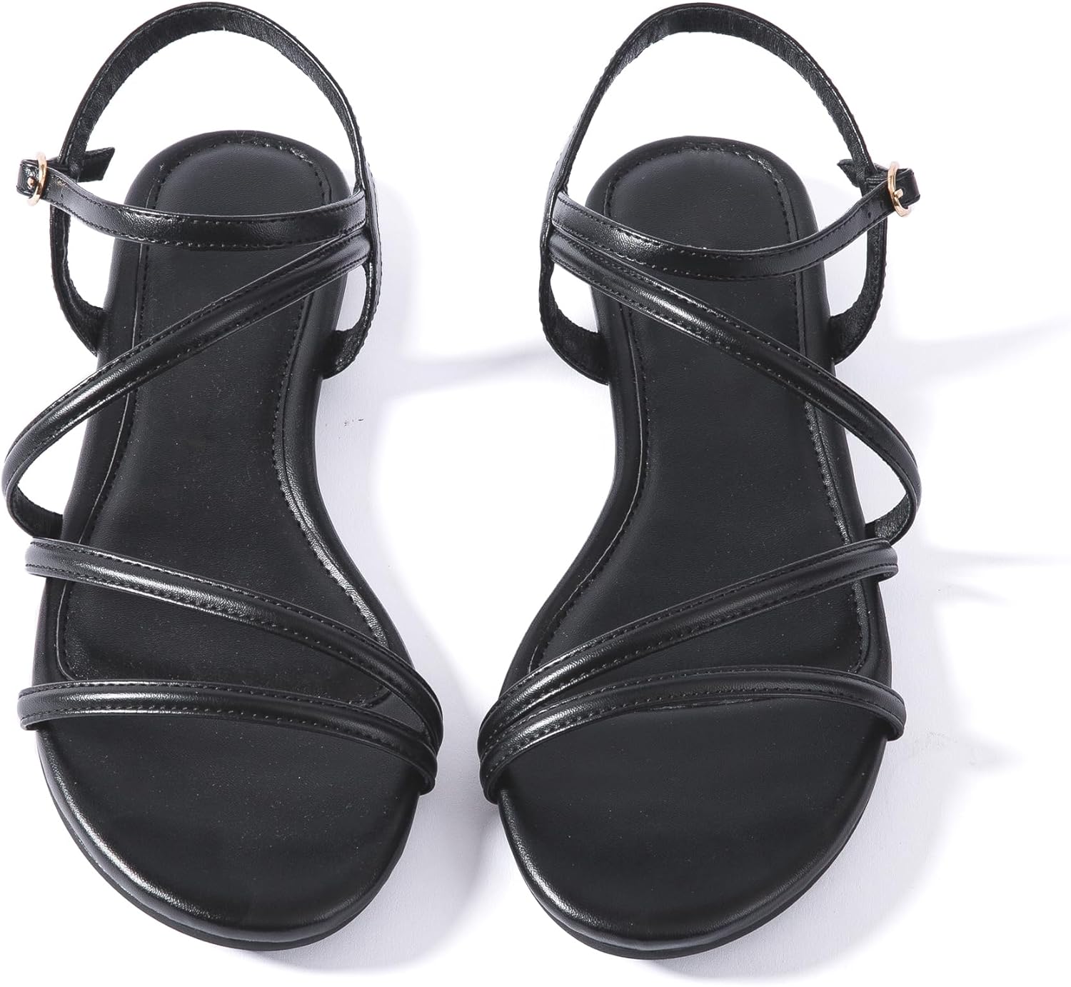 Mtzyoa Women Flat Sandals Dressy Strappy Gladiator Summer Ankle Strap Nude Open Toe Comfortable Wedding Casual Leather Ladies Party Trendy Vacation