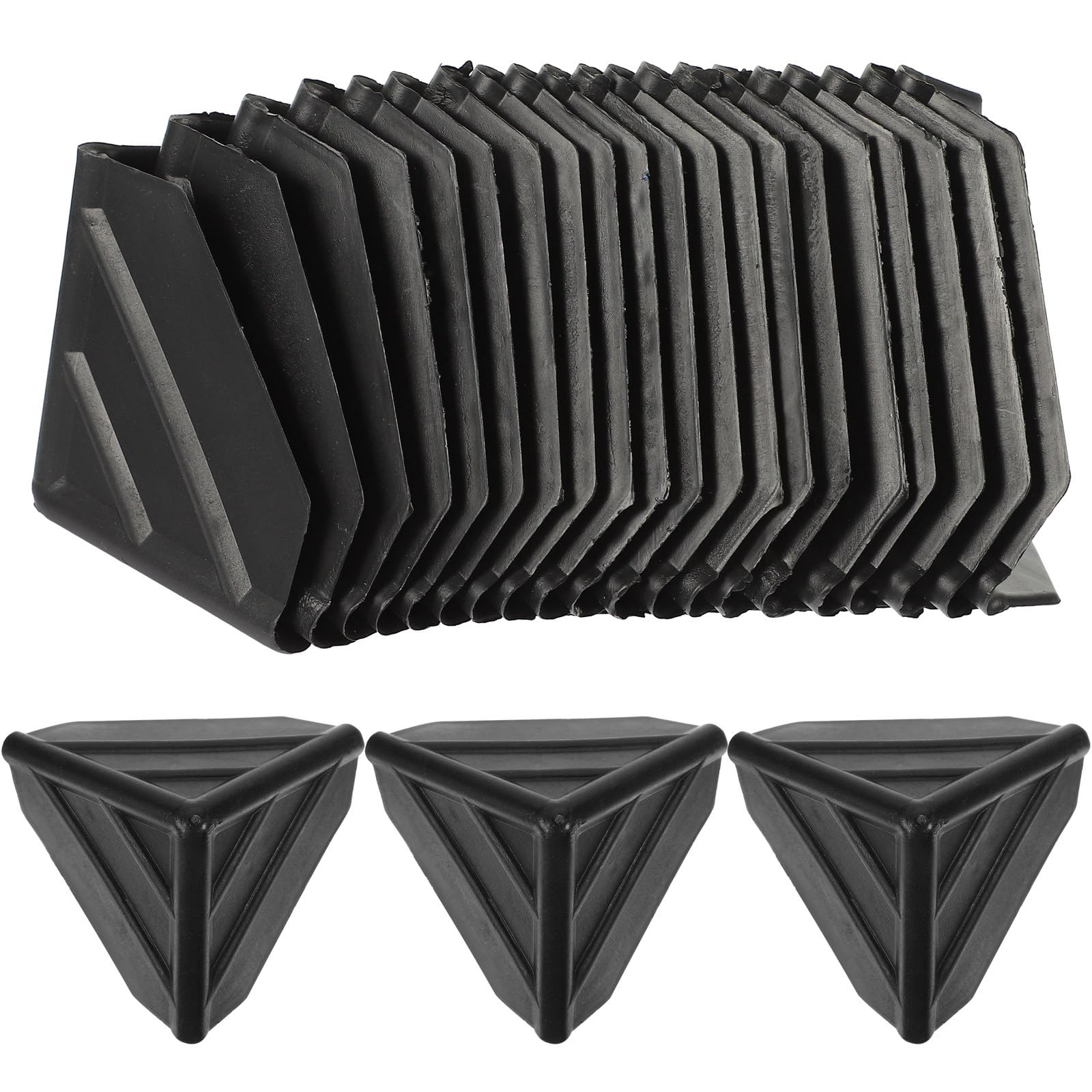 Healeved Protection D'angle pour Meubles en Plastique Noir 100 Pièces, Facile à Installer et Retirer, pour Emballage et Expédition des Cartons