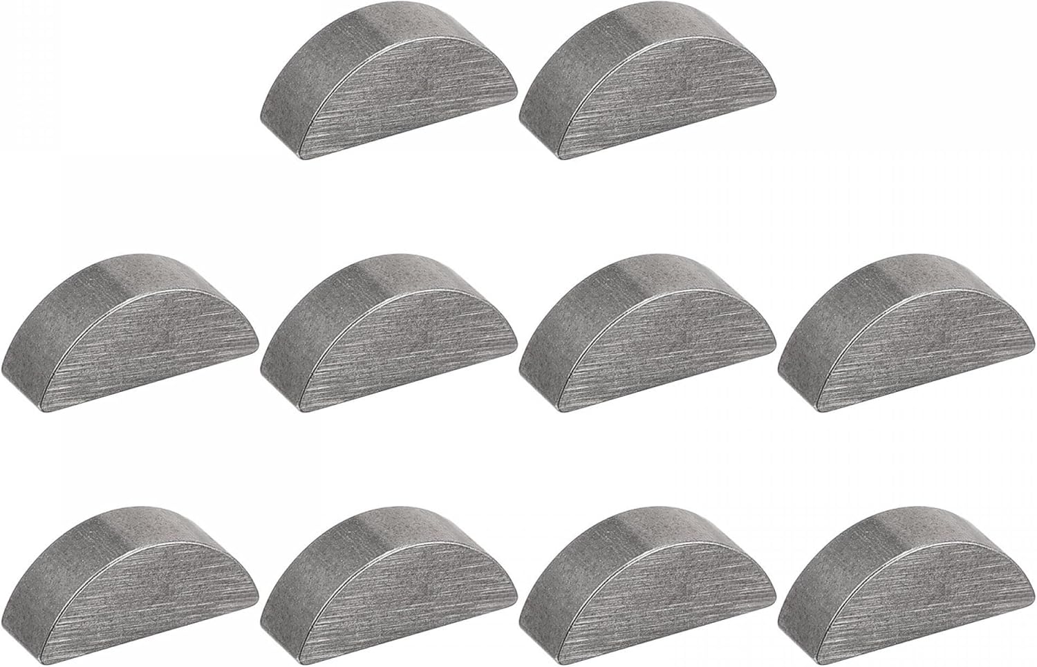 sourcing map Woodruff Keys, 10pcs Steel 5mm Width x 6.5mm Height x 16mm Diameter Semicircle Keys