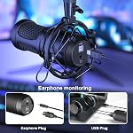Aokeo USB Condenser Microphone, 192kHZ/24bit Professional PC Streaming Podcast Cardioid Microphone Kit with Boom Arm, Shock Mount, Pop Filter, for Recording, Gaming, YouTube,Meeting, Discord