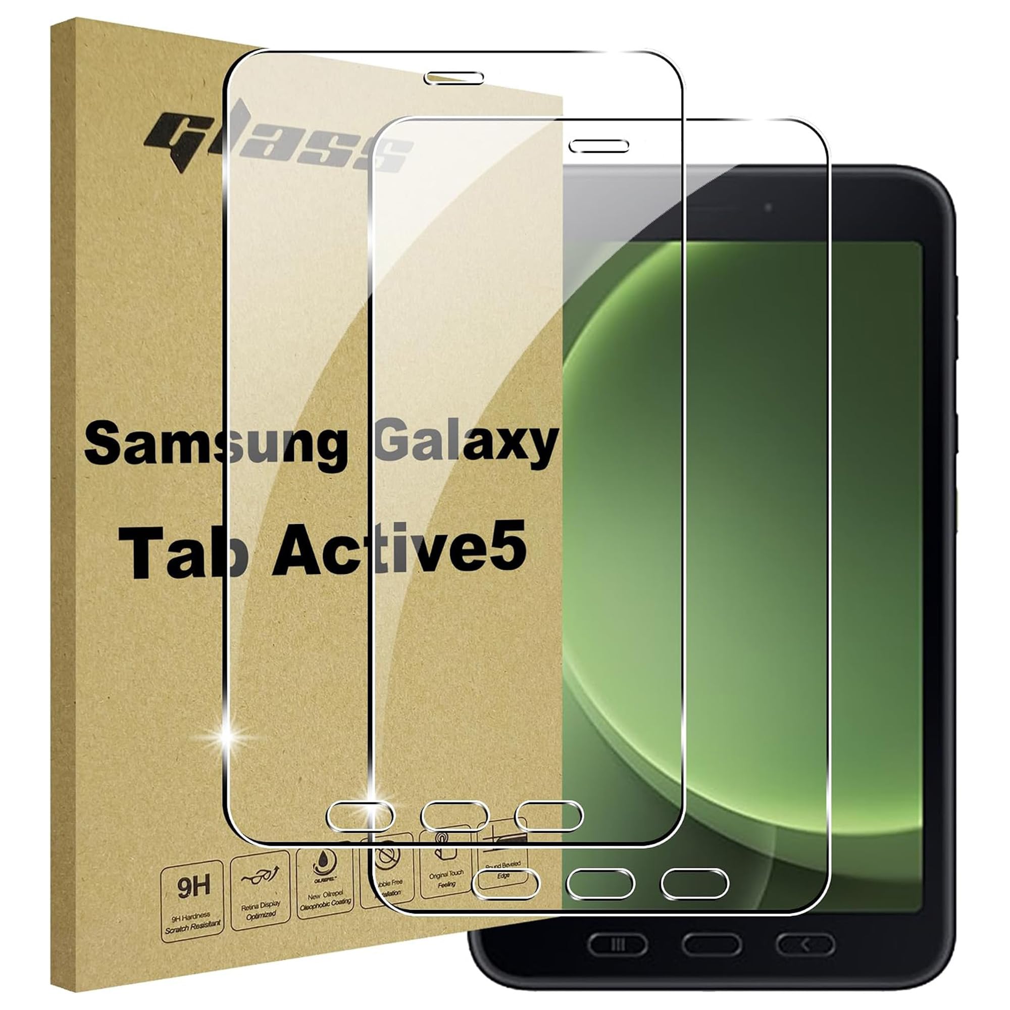 for Samsung Galaxy Tab Active5 Screen Protector (8''),9H Hardness, Anti-Scratch, Tempered Glass flim, Case Friendly, Anti-Scratch,(2PACK)