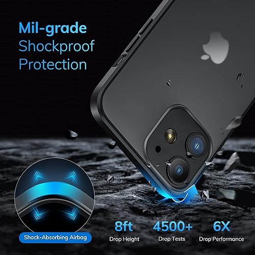 Miniatura 4 de ORIbox - Funda negra para iPhone 11, diseñada a prueba de golpes, funda protectora de cuerpo completo para iPhone 11 de 6.1 pulgadas, ultradelgada,