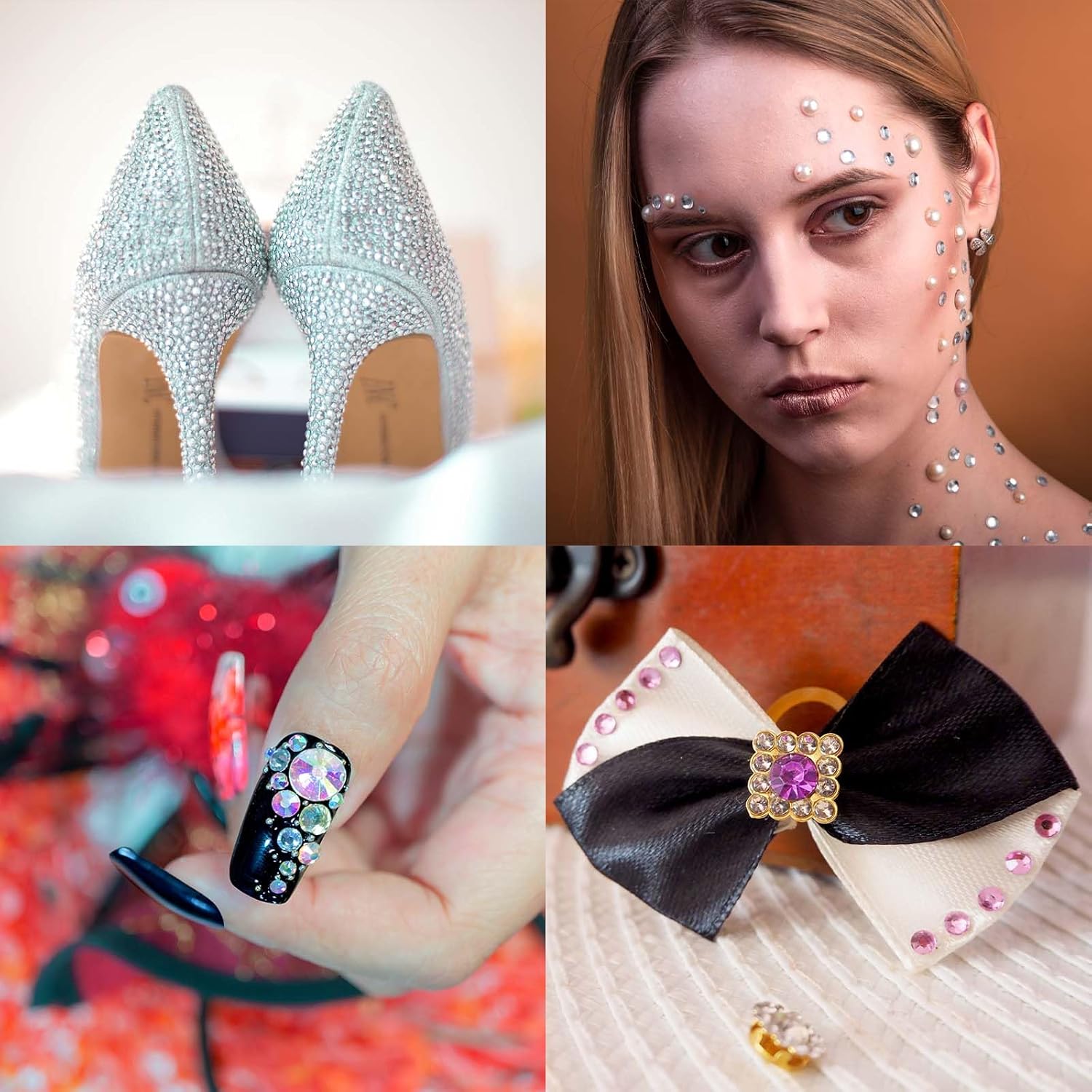 PATIKIL 2880Pcs SS3 Round Flatback Rhinestones, 1.2-1.4mm Flat Back Crystal Glass Gems Diamonds for DIY Crafts Clothes Shoes Nail Art Decoration, Dark Green - Image 7