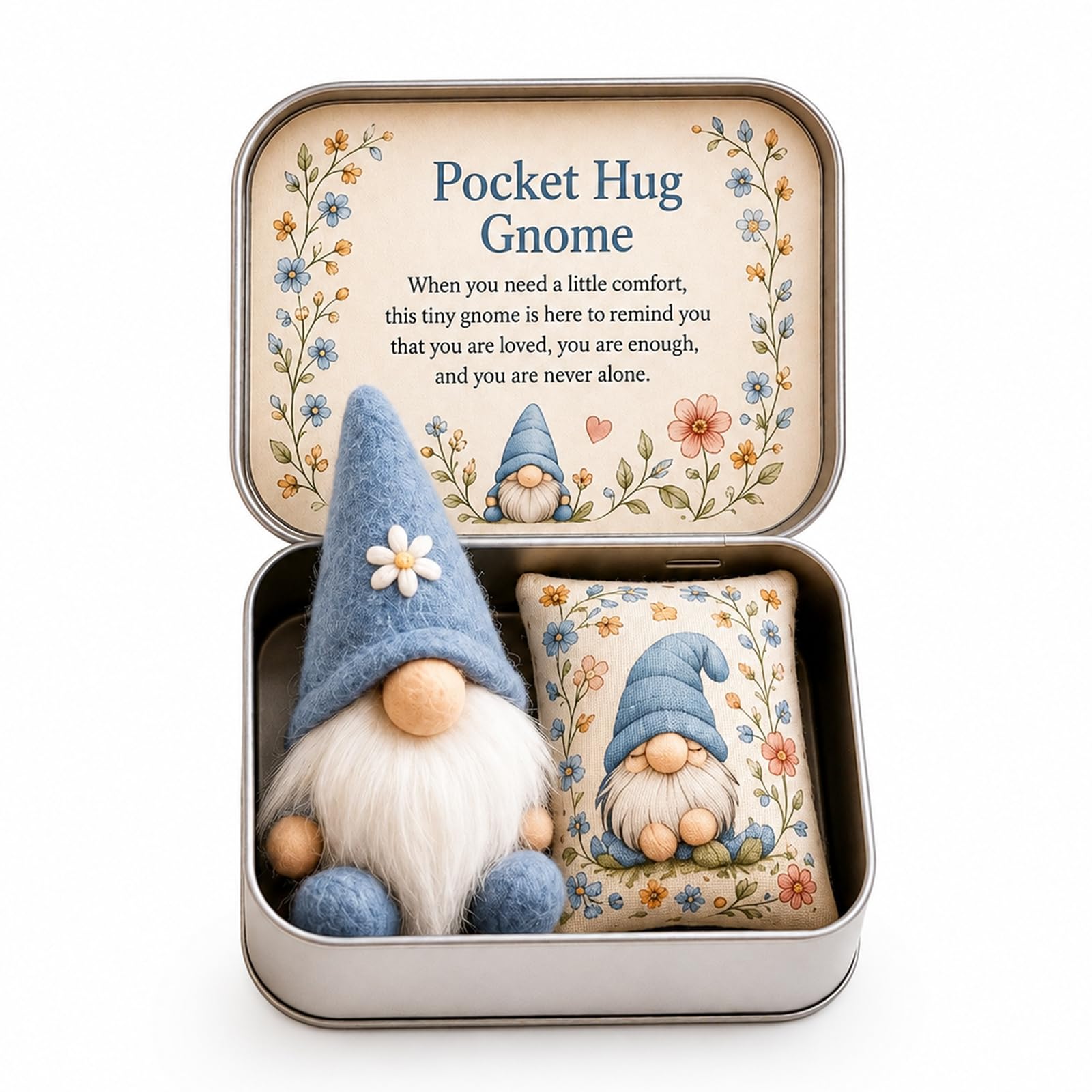 Pocket Hug Gnome Keepsake Gift Set in Tin Box，B
