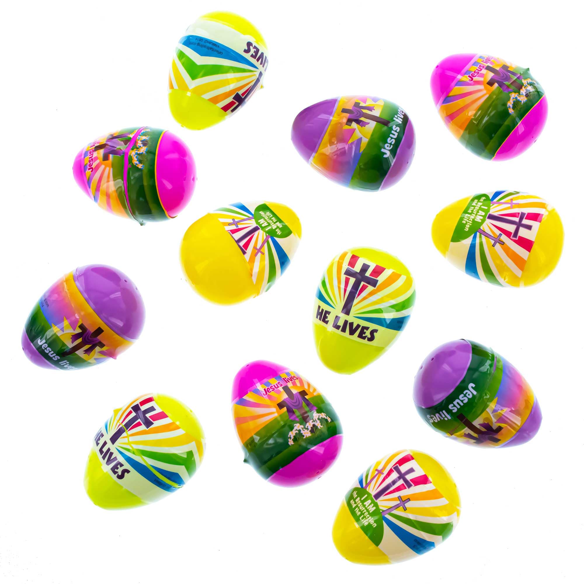 Amazon.com: BestPysanky Set of 12 Religious Plastic Easter Eggs