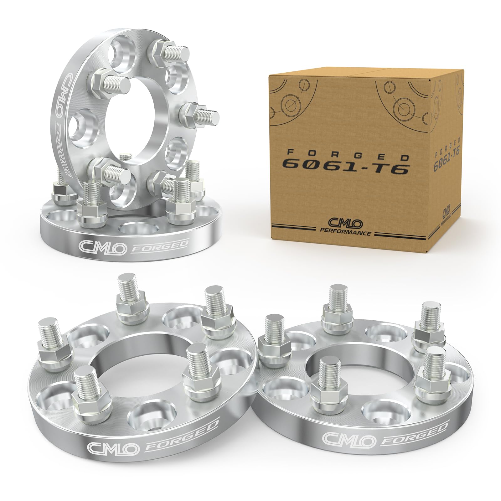 Customadeonly 5x5.5 to 5x5 Wheel Adapters 5x139.7 to 5x127 (4pcs) 1/2"-20 RH Studs Center Bore 87.1mm 1.0" (25mm) Thick-Enable 5x5.5 Hub to 5x5 Wheel.