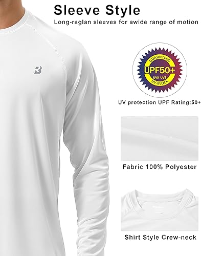 Miniatura 4 de Roadbox Camisas de Protección Solar UV UPF 50+ para Hombres Manga Larga SPF Rash Guard para Pesca Senderismo Natación Correr