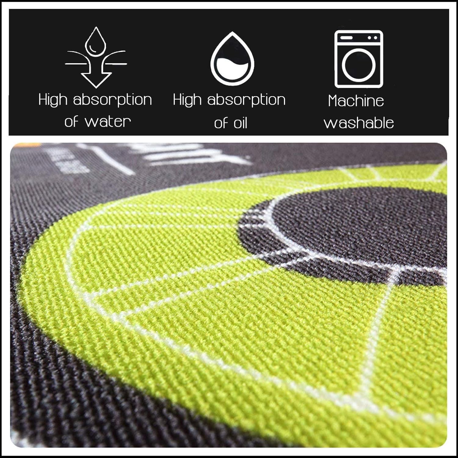 Tapis de Couloir, Cuisine et Salon - sur Mesure - Moderne - Antidérapant - Lavable - Personnalisable au mètre - pour Cuisine, Chambre à Coucher et Salon - 50 x 140 cm - Couleur 12 - 4