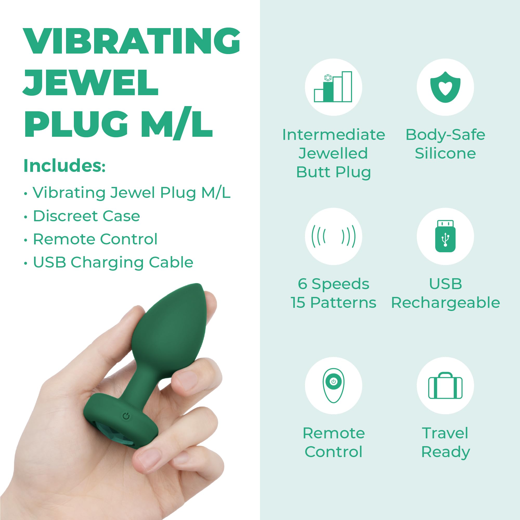 Amazon.com: B-Vibe Vibrating Anal Jewel - Remote Control Anal Plug Vibrator, Butt Plug and Sex Toys for Adults - Emerald Green M/L : Health & Household Amazon.com: B-Vibe Vibrating Anal Jewel - Remote Control Anal Plug Vibrator, Butt Plug and Sex Toys for Adults - Emerald Green M/L : Health & Household