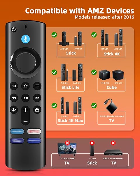 Télécommande vocale de Remplacement de la 3 génération, Smart TV télécommande de Remplacement avec Fonction vocale, Convient au A-MZ TV St1-CK Smart TV 2 gen & 3 gen & 4K & Lite - 3