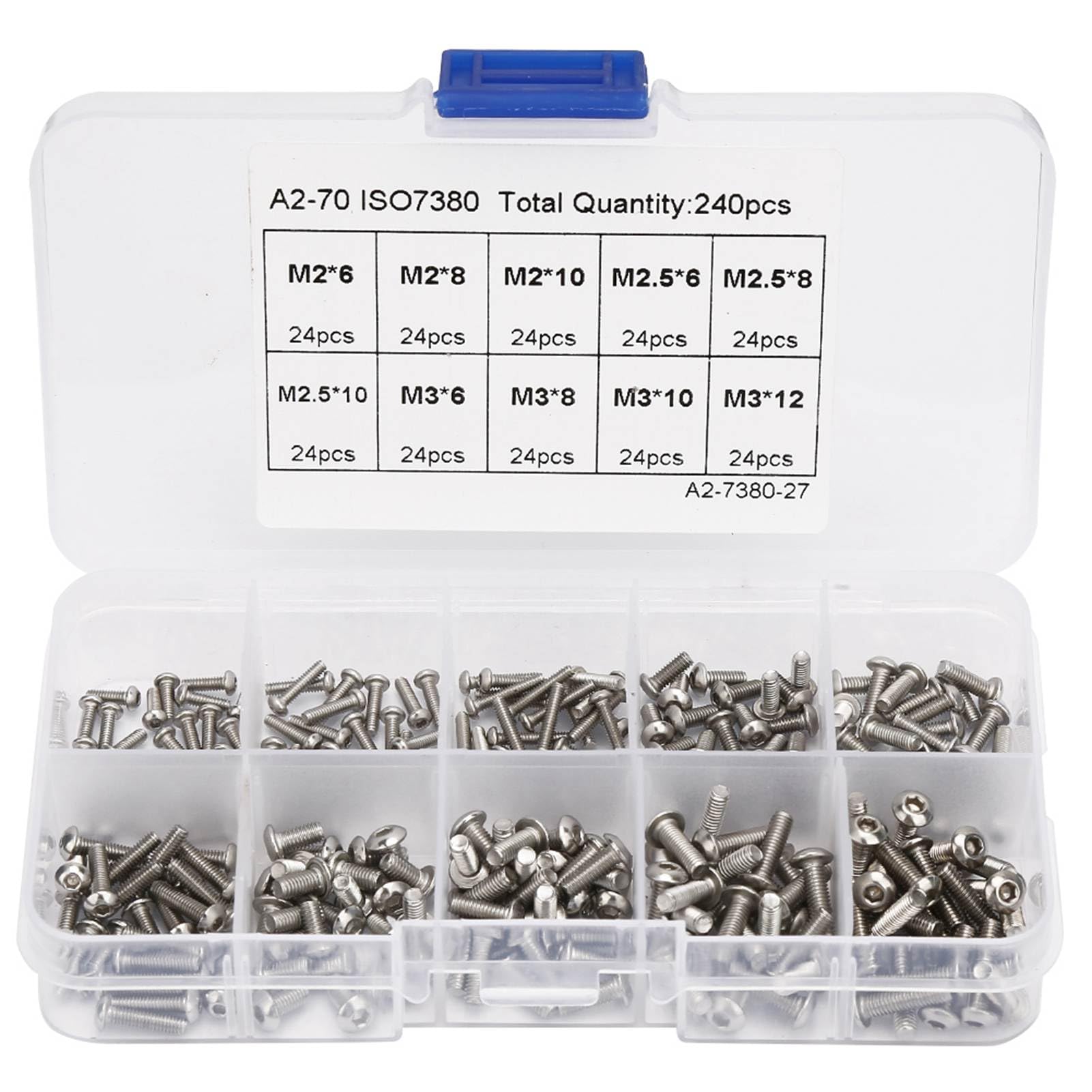 Set Boccole Esagonali M3x10 – Vite Con Punta A Tazza, Acciaio Legato Nero, Venditore USA - Foto 2