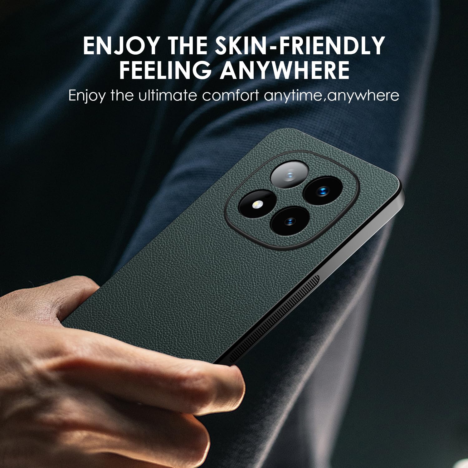 TAUYN Cover per Xiaomi Redmi Note 12 4G, Ultra Sottile Premium PU Pelle Indietro Custodie, Telaio in Morbido Silicone, Antiurto, AntiGraffio Proteggere Custodia - Marrone