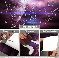 Vista 5 de Wall Murals Wallpaper Peel and Stick Bathroom Removable Wallpaper for Bedroom Space 3D Self Adhesive Wall Stickers Decals