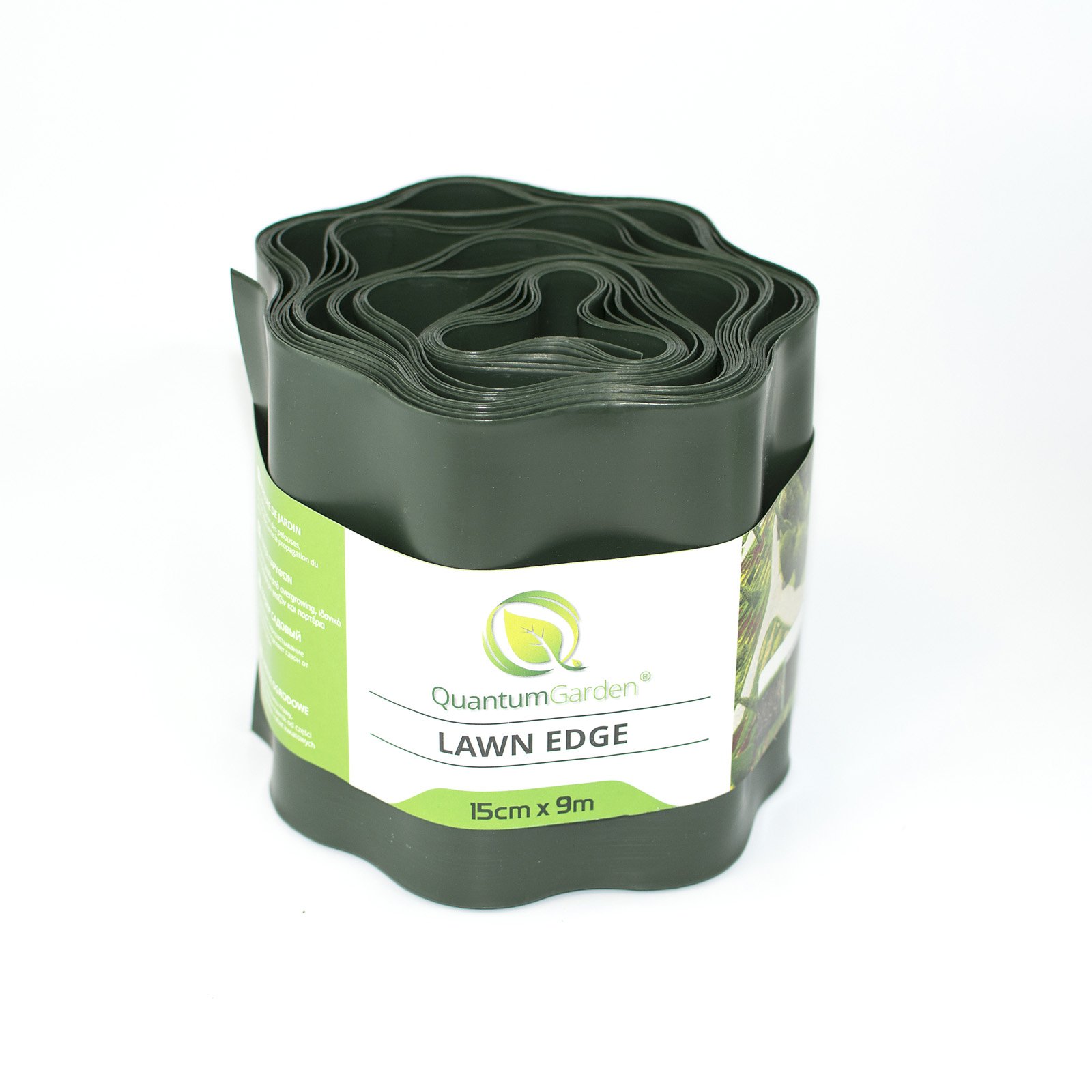 Flexible Garden Lawn Grass Edge 9m x 150mm Dark Green Edger Edging Border Wall