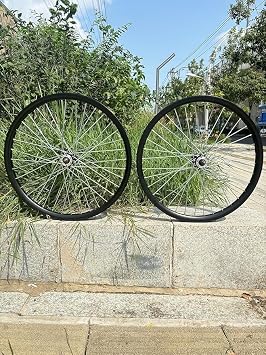 26 inch Bike Wheel Set 10G 36 Spokes Double Layer Alum Alloy, 26" Bicycle Rim Set Road Cruiser Bike Wheel Rim Size 22.44"