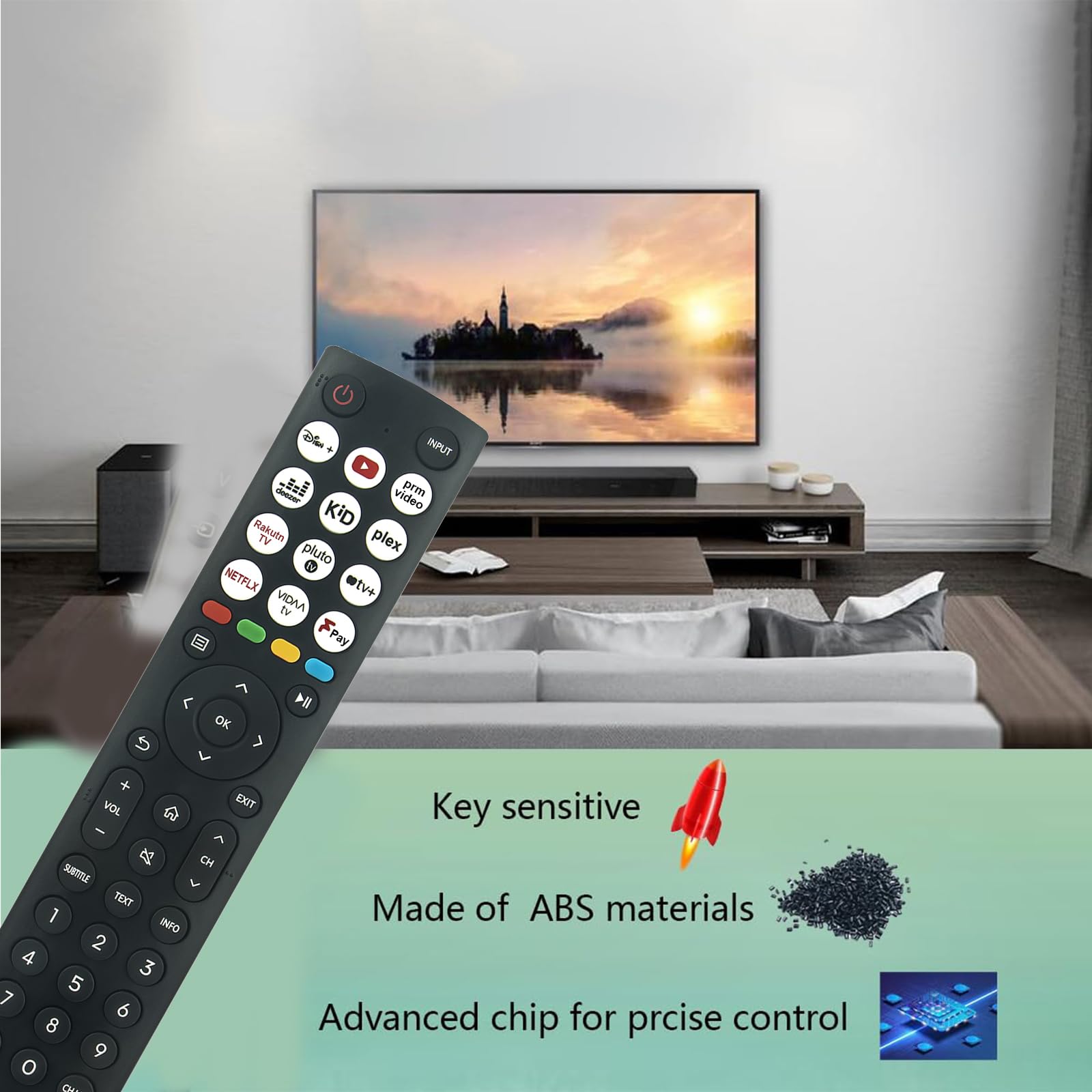 VINABTY Replacement Voice Remote Control Applicable For TCL LCD QLED Smart TV 75Q9BK 65C745 65C845 65C855 55C845 75C845 85C845 43C645 50C645 55C645 65C645 75C645 85C645 55C745 75C745 85C745 - Image 4