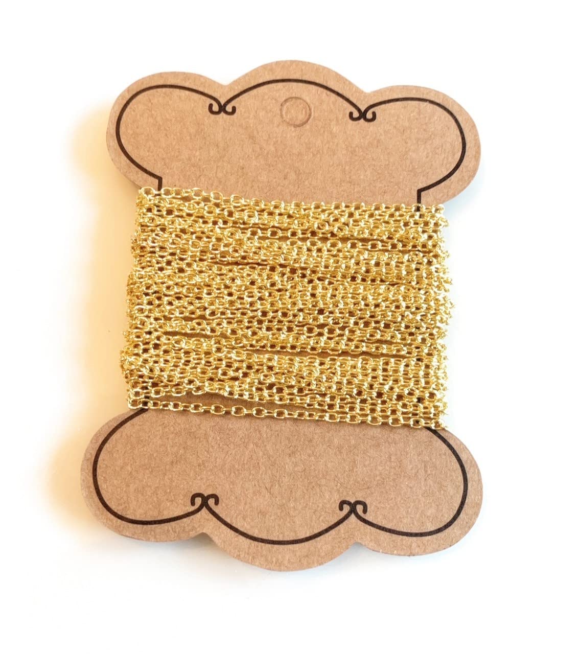 Angel Malone 5 meters. (3mm x 2mm) Cable Chain Jewellery Making Findings - UK Seller (Gold)