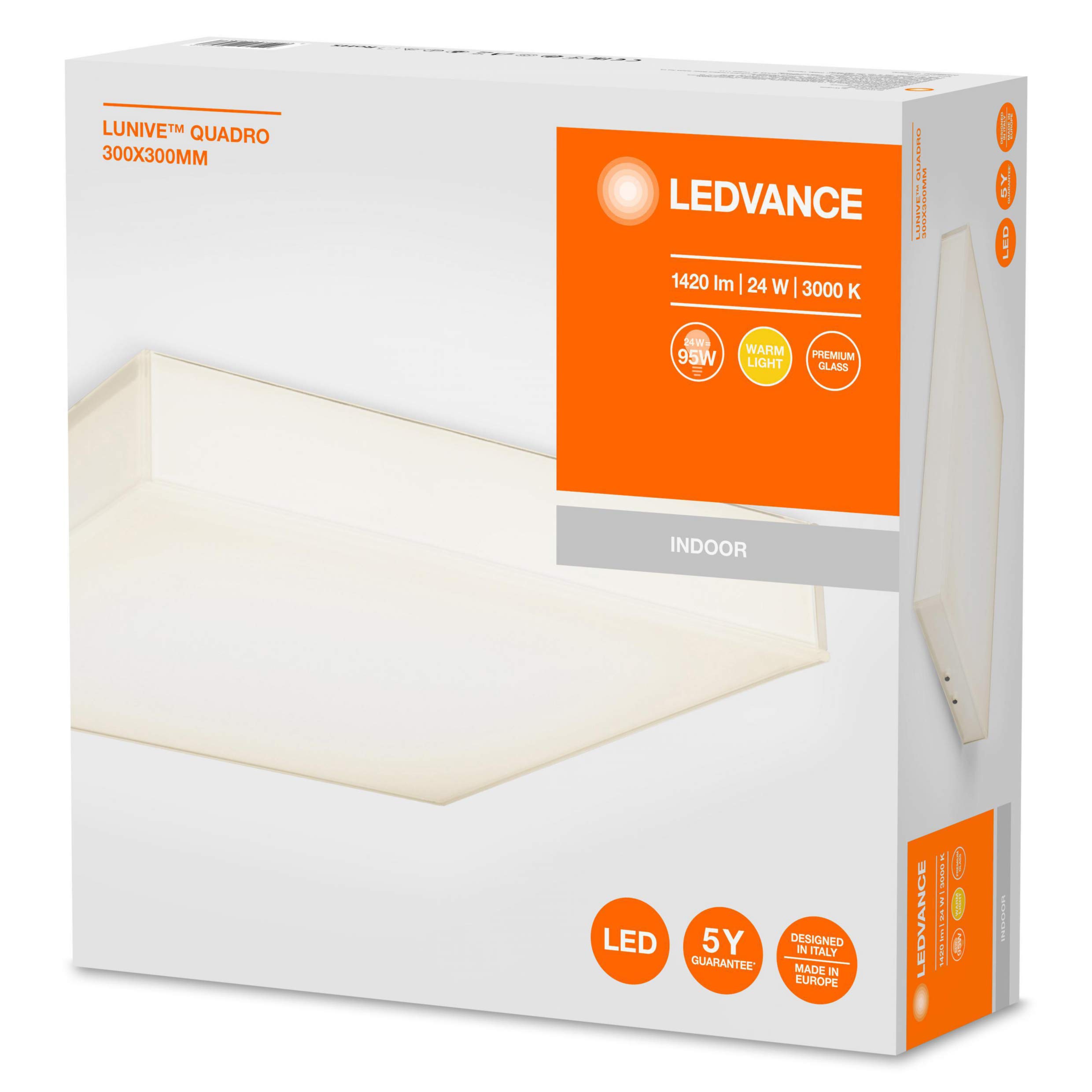 LEDVANCE Lámpara de techo o pared, 24 W, Blanco