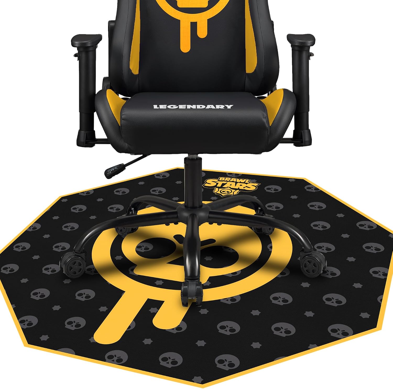 Subsonic - 100x100 cm Brawl Stars Gaming Floor Mat - Non-Slip Mat for Gaming Chairs and Desks - Floor Protection for Gaming Rooms - Official Product