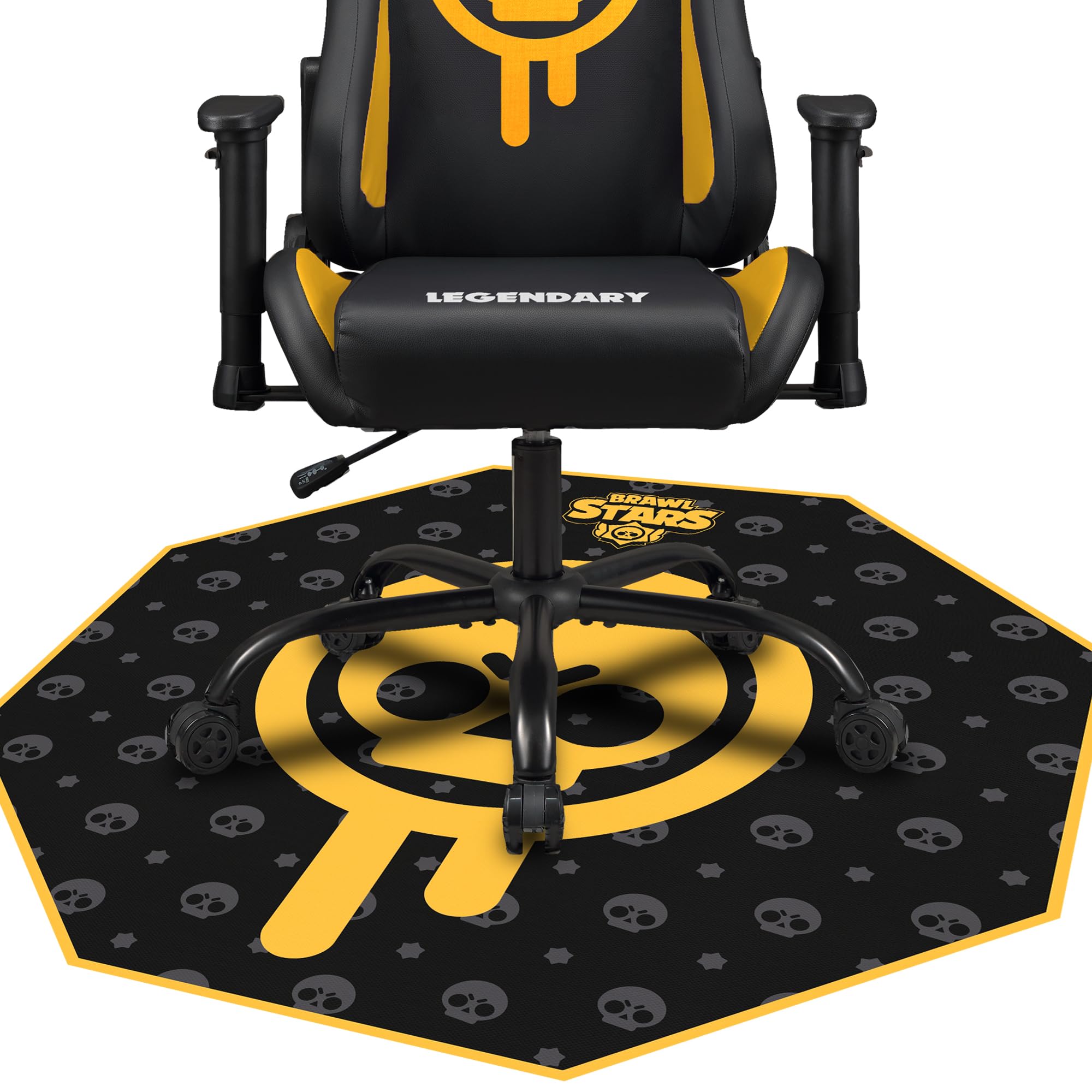 Subsonic - 100x100 cm Brawl Stars Gaming Floor Mat - Non-Slip Mat for Gaming Chairs and Desks - Floor Protection for Gaming Rooms - Official Product