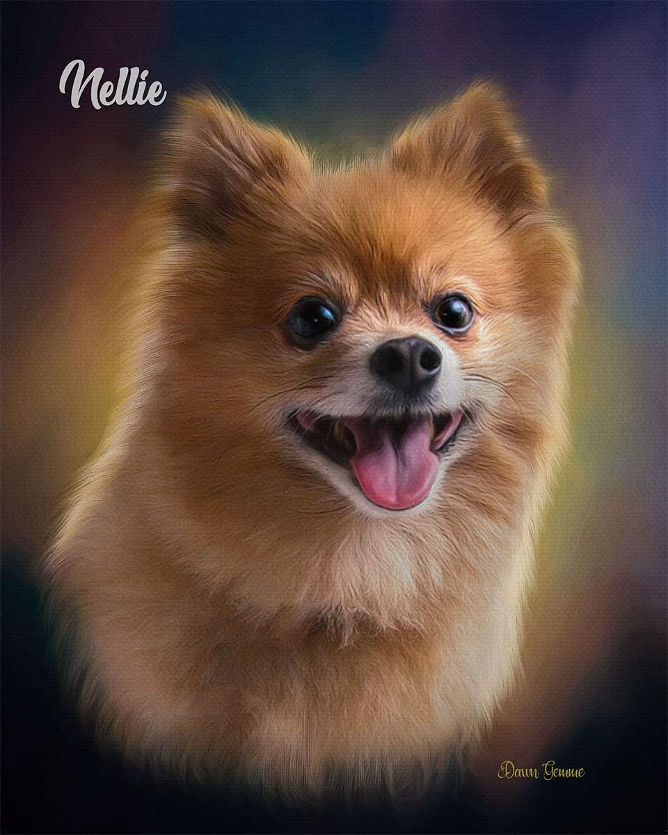 Color Burst Custom Digital Oil Dog - Cat - Horse Portrait from YOUR Photo - Lifelike Pet Wall Decor - Dog Art - Horse Art - Cat Art - Custom Pet Painting