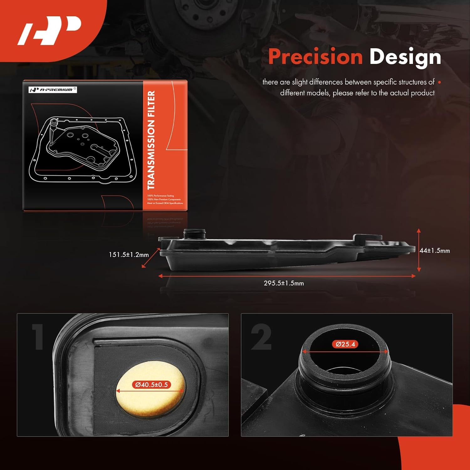 A-Premium Automatic Transmission Fluid Filter with 2 Pan Gaskets, Compatible with Mitsubishi Montero 2001, Montero Sport 1999-2001