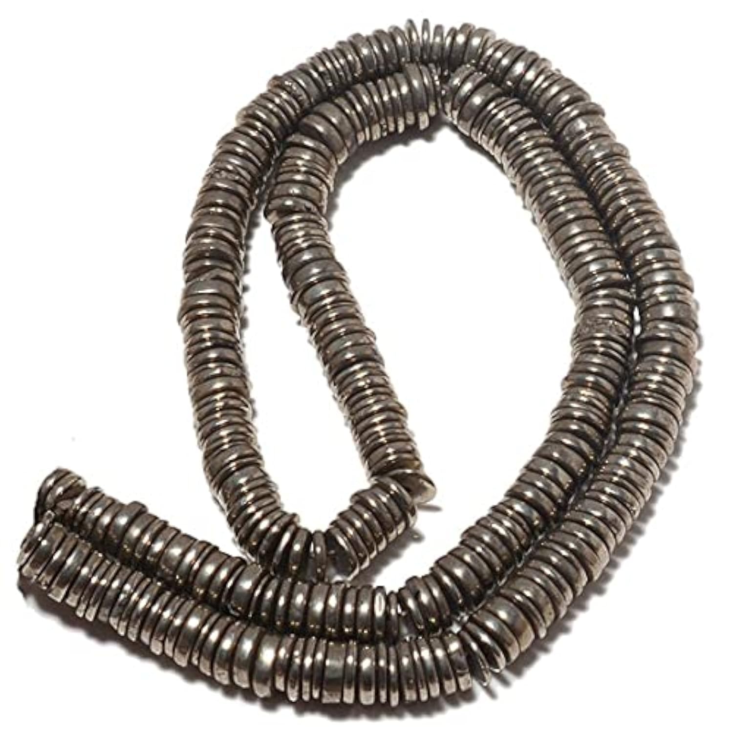 Fil de pyrite naturelle 6mm Heishi pour fabriquer un cadeau d'anniversaire mémorable