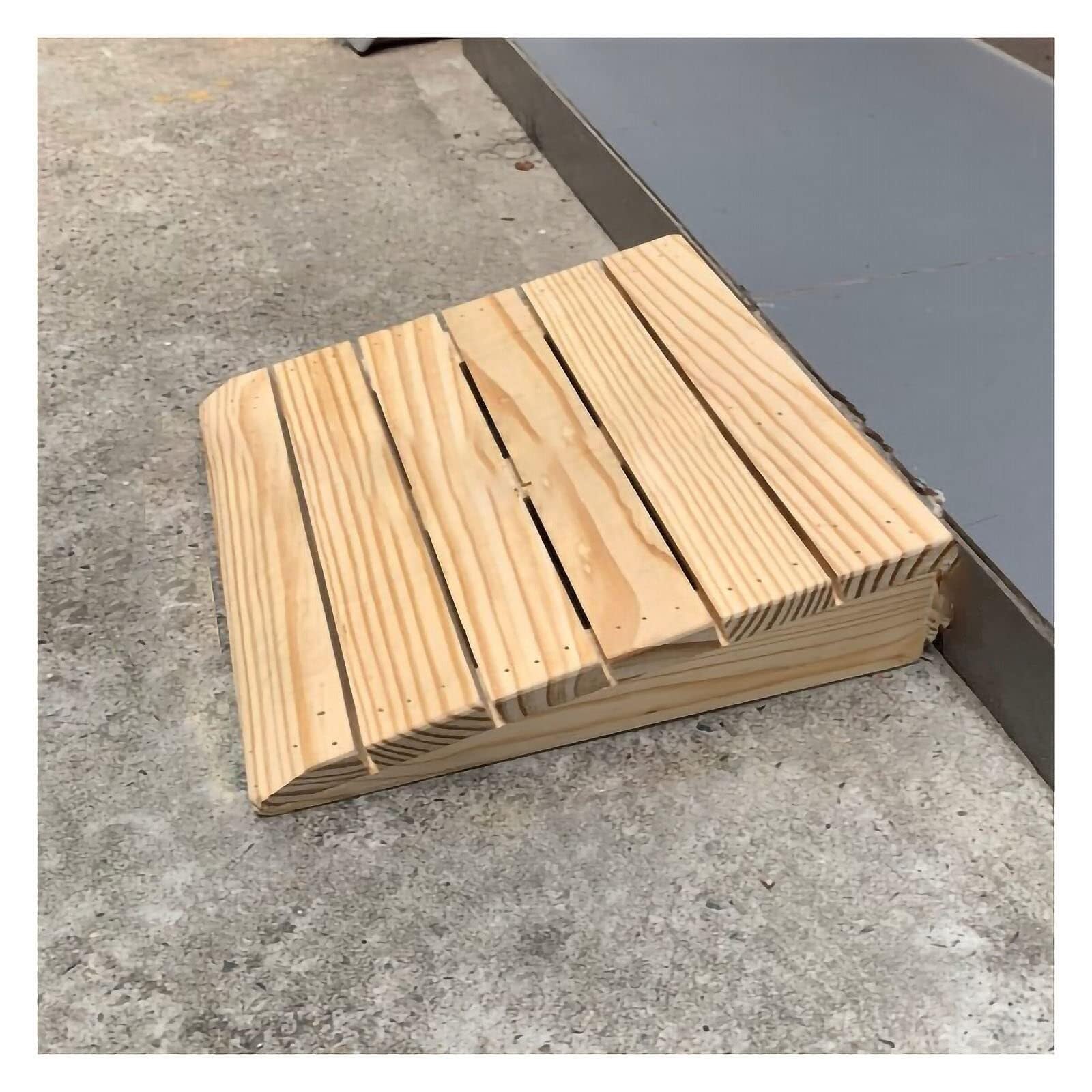 Rampa de entrada de madera portátil, superficie antideslizante resistente para puertas, rampa de movilidad de madera maciza para silla de ruedas, scooter, bicicleta