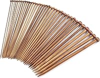 Vista 7 de Juego de agujas de tejer de bambú, agujas de tejer de madera para principiantes, 18 pares de 9 pulgadas de largo, tamaño de EE. UU. 0-15
