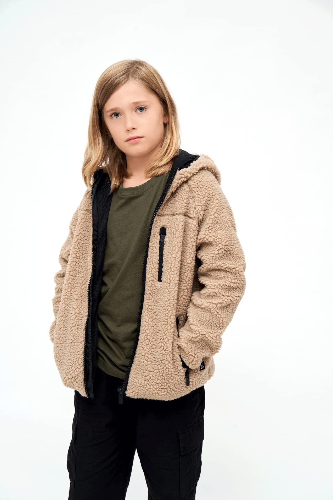 Brandit Kids Teddyfleecejacket Hood, Viele (Tarn-) Farben, Größen 122 bis 176