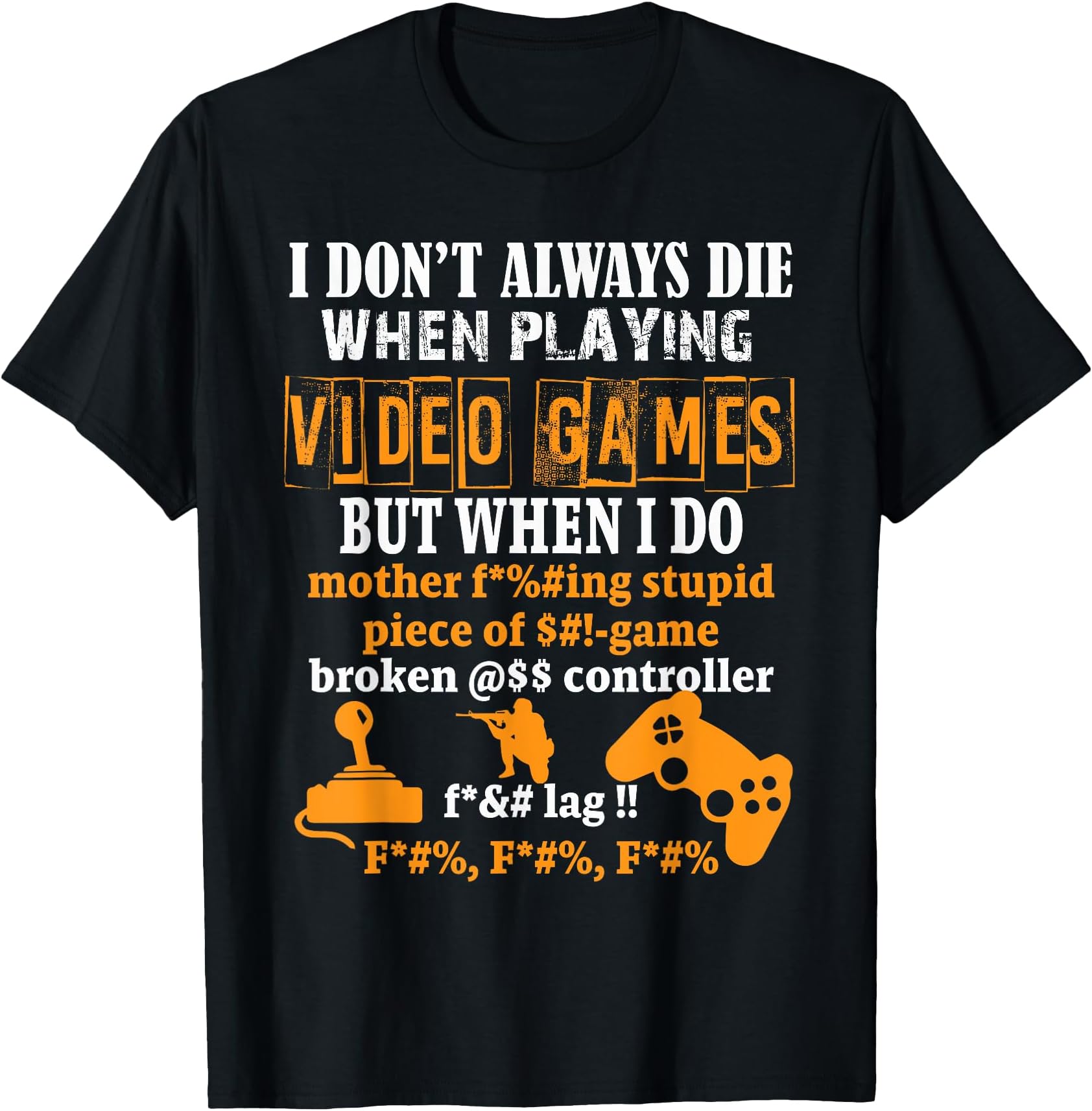 Video Games T-Shirt Funny Gamer Tee for Console Gaming Fans T-Shirt Small