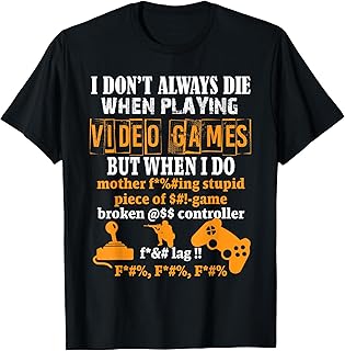 Video Games T-Shirt Funny Gamer Tee for Console Gaming Fans T-Shirt