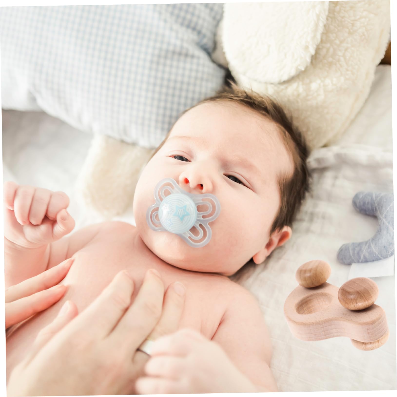 BESPORTBLE Handmade Wooden Car for Smooth Grip Push Car for Newborns Safe with Rounded Corners Birthday Present to Enhance Hand Eye Coordination and Imagination