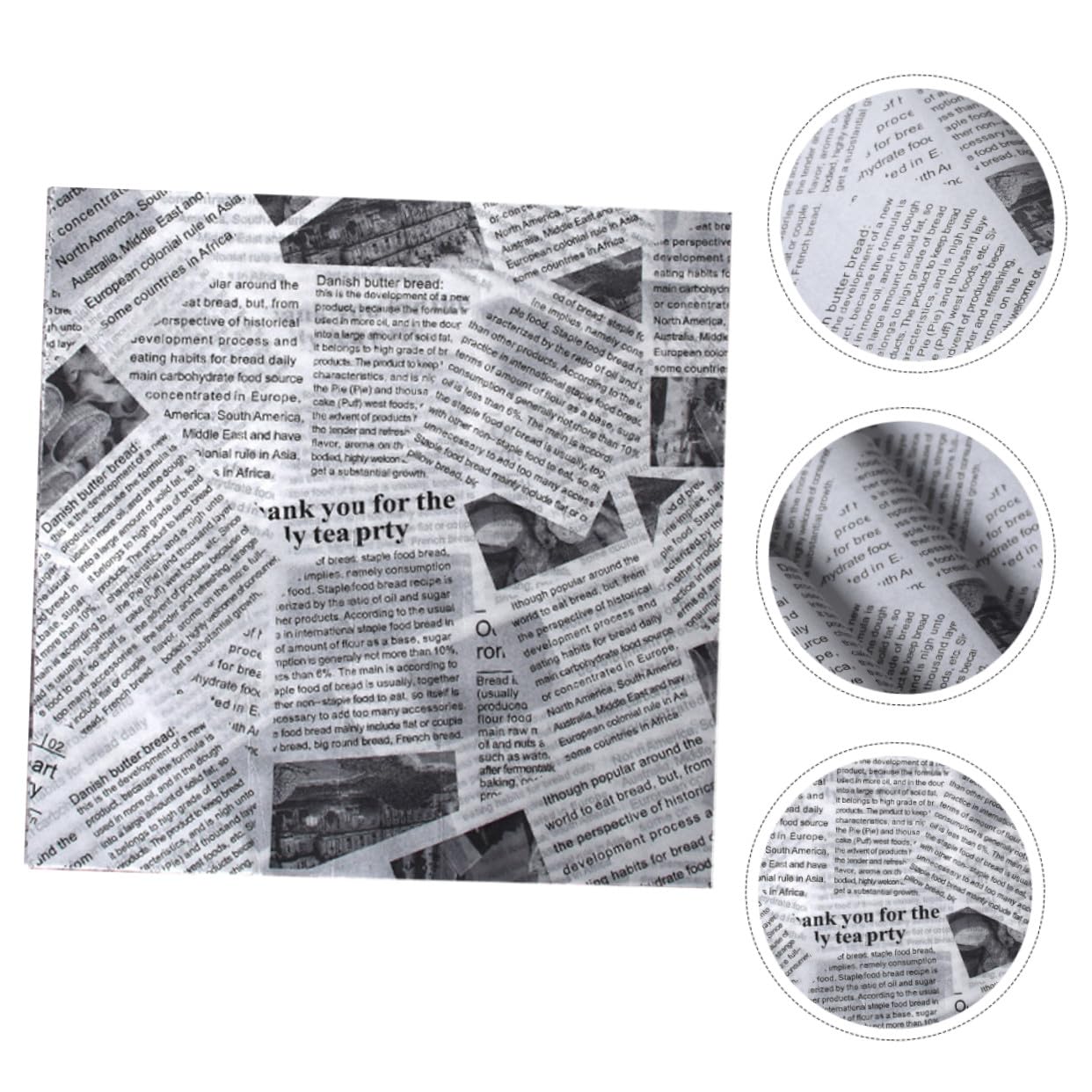 Carta Da Forno Antiaderente Per Hamburger e Alimenti, Resistente Al Calore, Uso Monouso, 500 Fogli 25x25 Cm Per Snack Bar, Ristoranti e Cucina Domestica