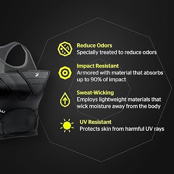Storelli Womens Bodyshield Crop Top, High-Impact Chest and Rib Protection for Female Soccer Goalkeepers and Players
