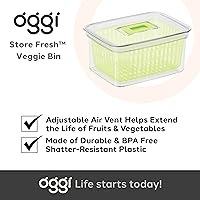 Vista 7 de Oggi Contenedor de verduras frescas - Organización de cocina, contenedores organizadores de refrigerador, contenedores de almacenamiento