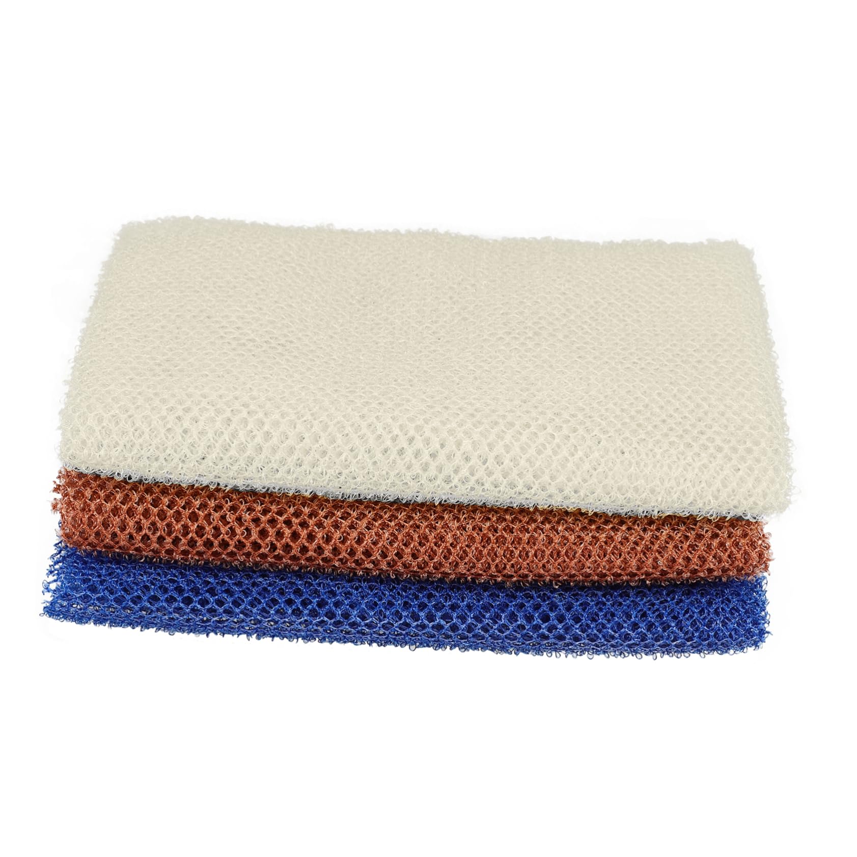 OATIPHO 3pcs African Exfoliating Shower Nets Back Scrubber Net for Body Cleansing Lightweight Bath Sponge for Daily Use and Travel