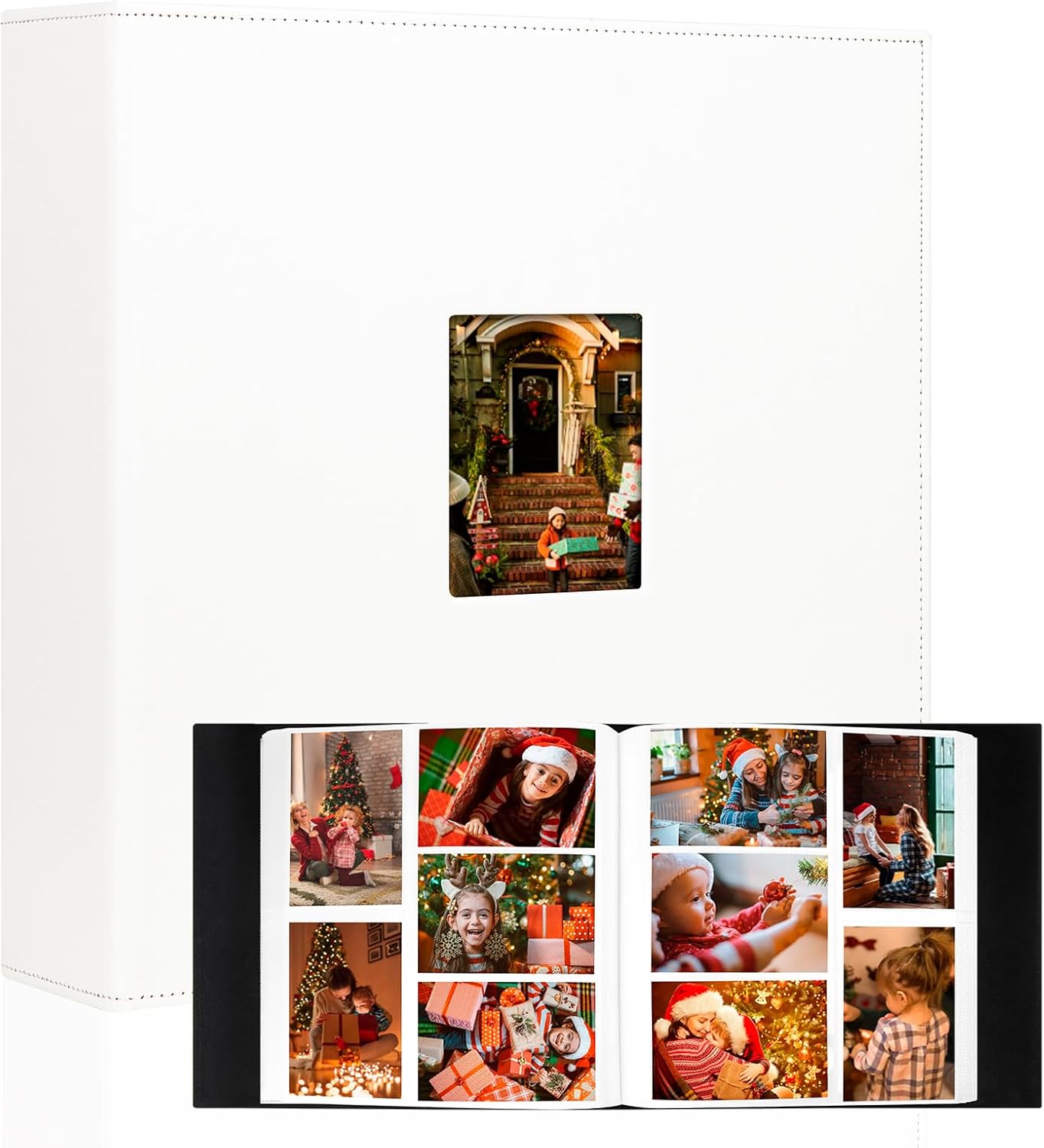 Aevdor Fotoalbum 10x15cm - 360 Fotos Mit Memo, Lederrahmen, Säurefrei