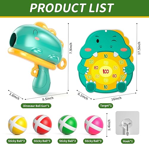Miniatura 3 de Bennol Regalos de juguetes al aire libre, juegos de dinosaurios, juguetes de tablero de dardos para niños de 3 a 5 6 a 8 años, cumpleaños para niños