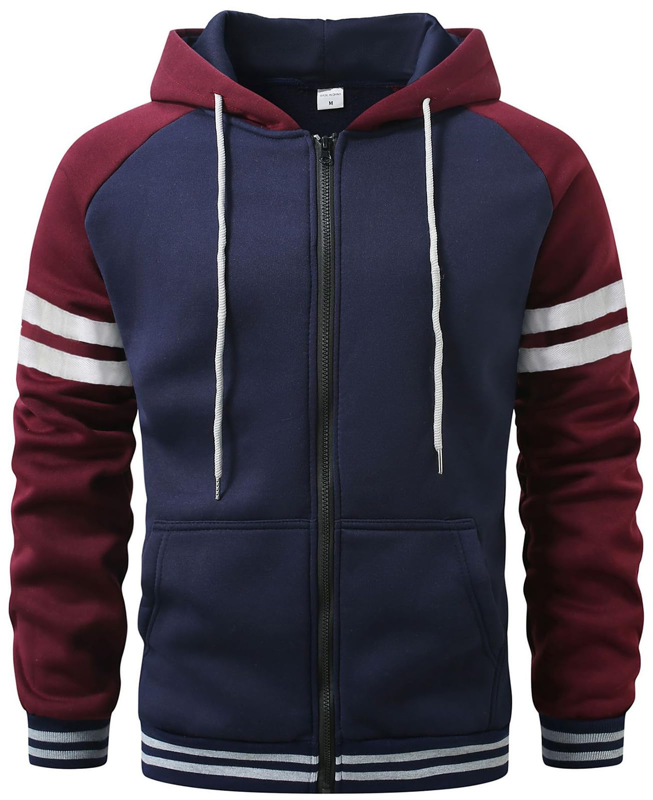 Sweat à Capuche Homme Sweats Manches Longues Pull Homme Couleur Unie Veste Saision avec Poches Kangourou Automne Hiver