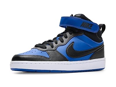 Nike Kids Court Borough Mid 2 (Big Kid) Kids Shoes Game Royal/Black/White : 7 Big Kid M, Leather